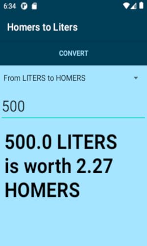 Homers (Biblical) to Liters Conversion Calculator