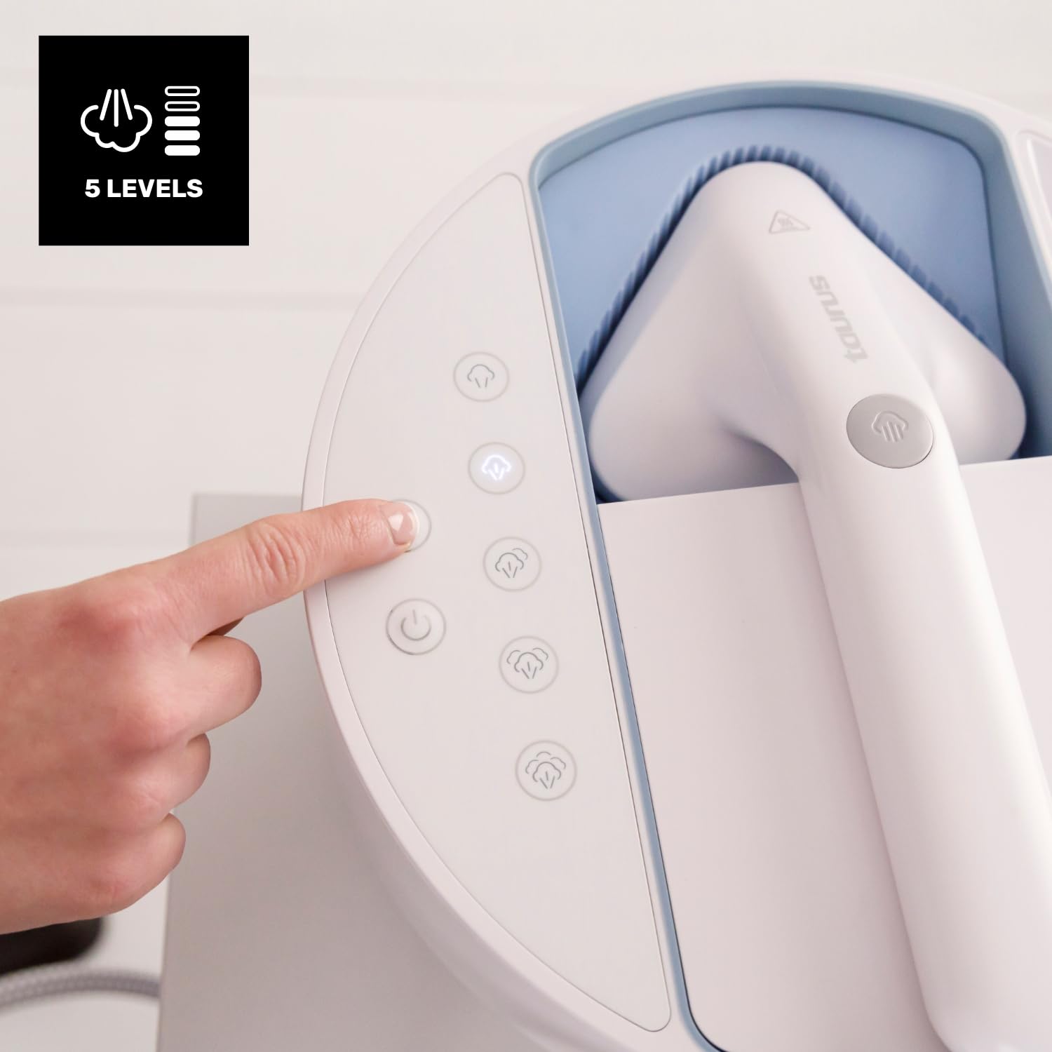 Taurus Sliding Care Force 2200 pionowe żelazko parowe, 2180 W, 3,5 bar, 44 g/min, funkcja automatycznego wyłączania, 5 poziomów pary, system zapobiegający kapaniu, wskaźnik braku wody