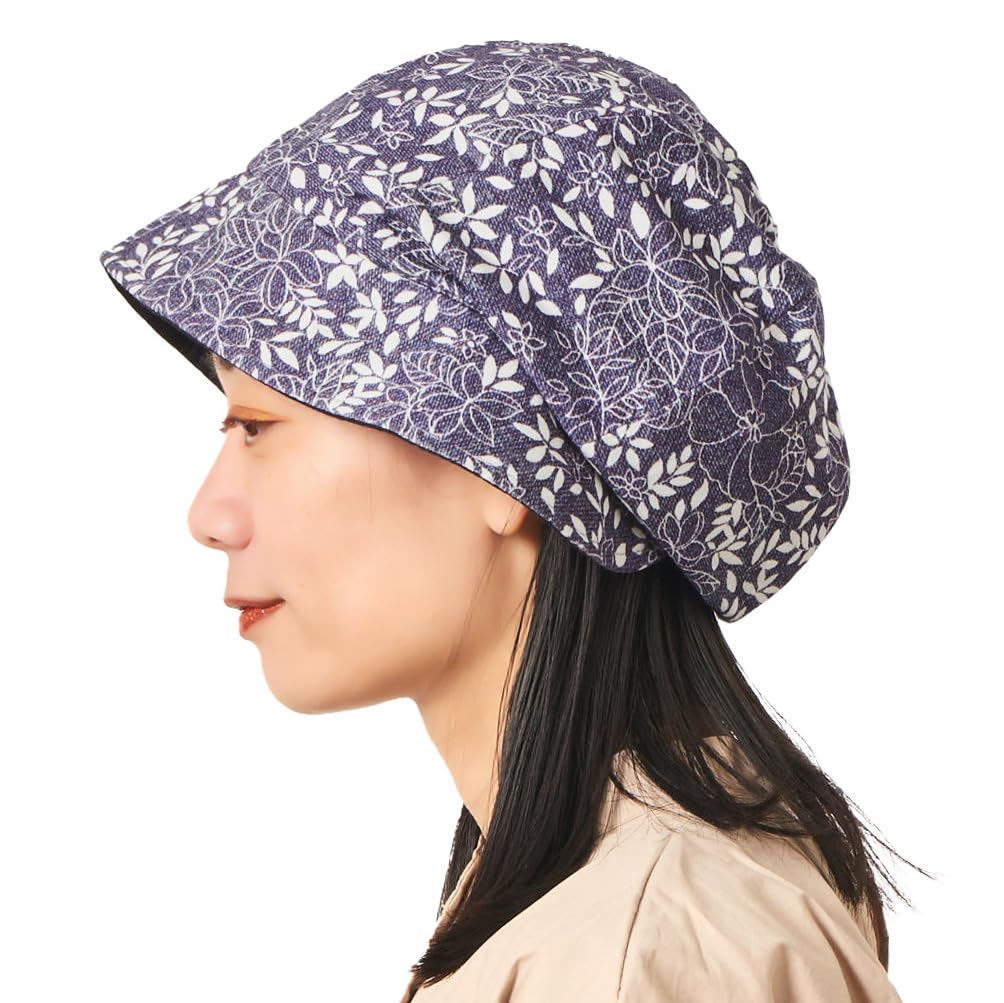CHARM Cappello Tesa Larga da Sole Donna A Secchiello, Copricapo Chemioterapia Donna Pieghevole, Berretto Cotone Organico Estivo