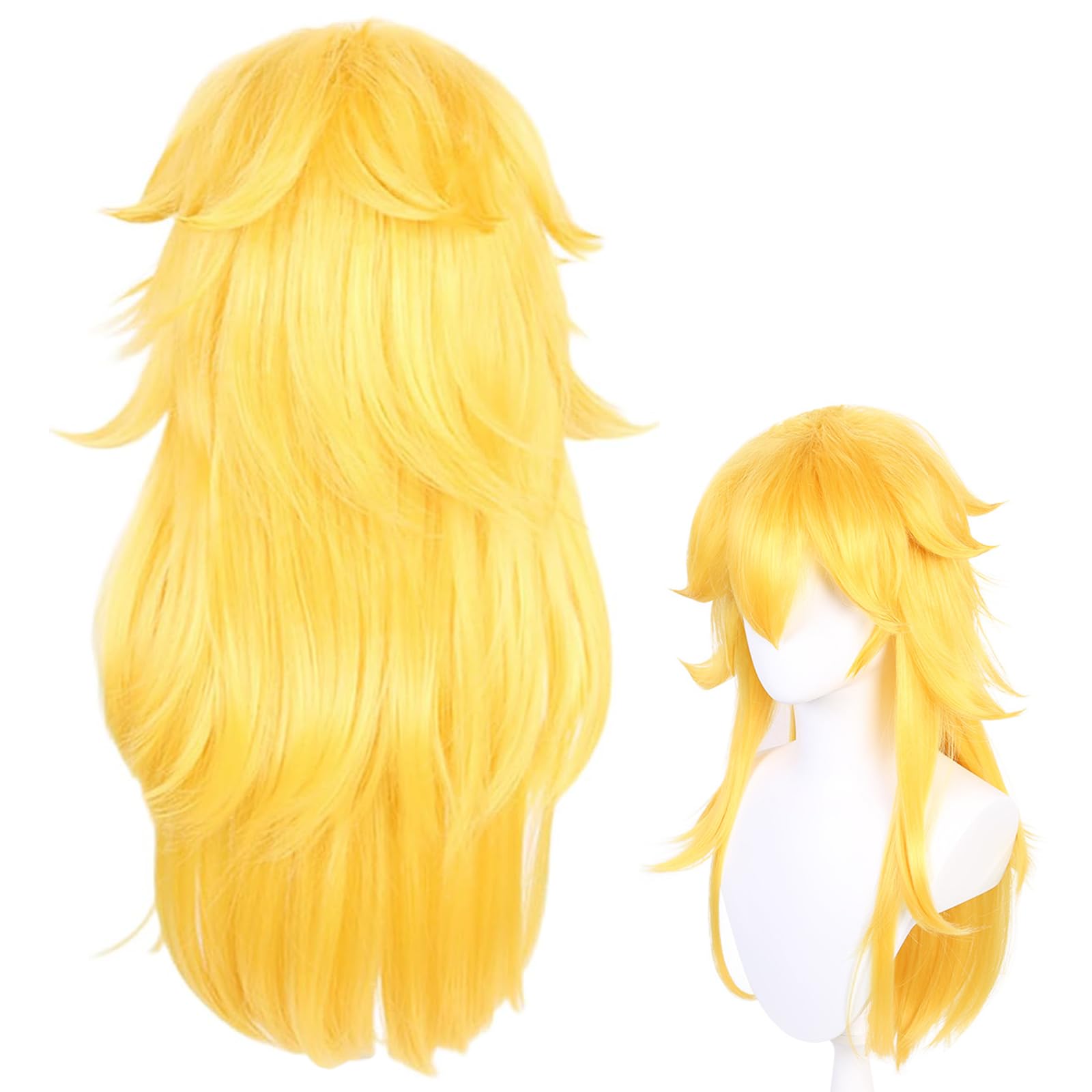 Lot De 2 Perruques Princesse Pour Enfant – Tresses Longues Avec Rubans – Déguisement Halloween, Carnaval, Cosplay