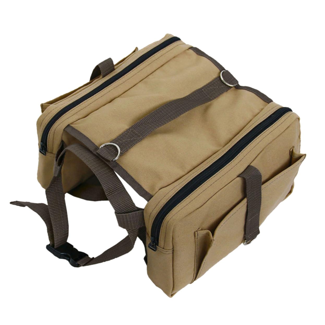 ORFOFE Zaino da Trasporto per Cani Regolabile in Tela con Tasche Laterali per Snack e Accessori per Trekking Campeggio e Viaggi all Aperto Piccola