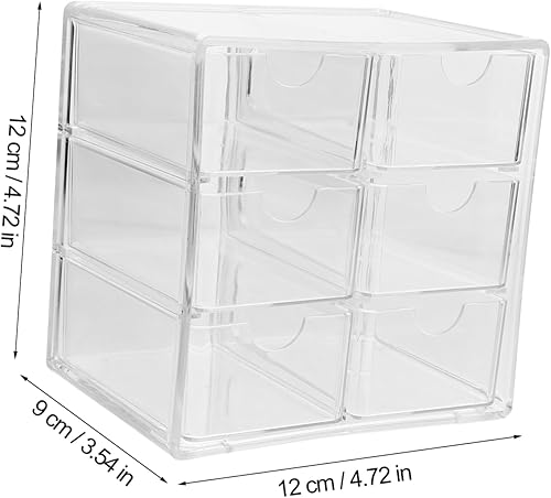 Miniatura 5 de Cabilock Mesa de oficina, escritorio, cajón, escritorio de oficina, organizador de maquillaje transparente, cajones de encimera, organizador de