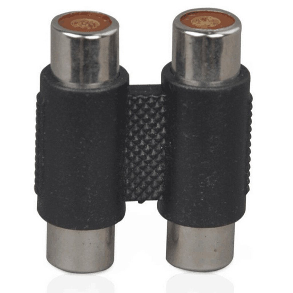 VMS INDIA RCA 2 Female to 2 Female Coupler Black