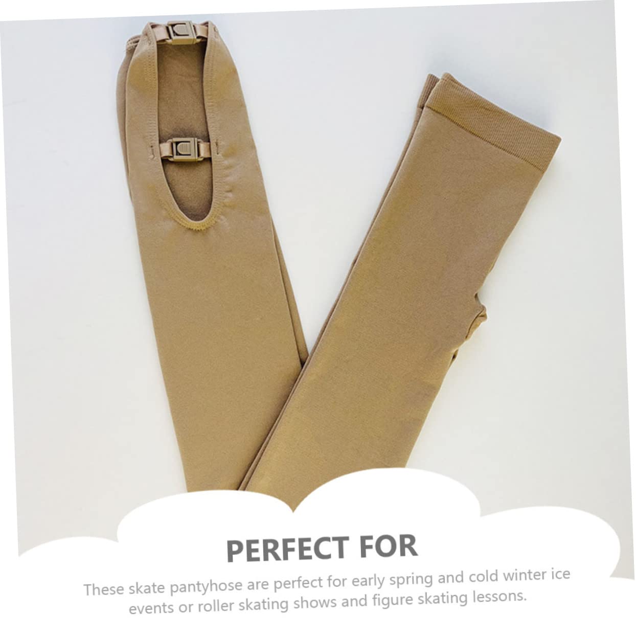 Beaupretty Collant Termici Pattinaggio in Nylon e Chinlon Lunghe Invernali Spesse con Elasticità e Protezione Accessorio Costume per Atlete del Pattinaggio