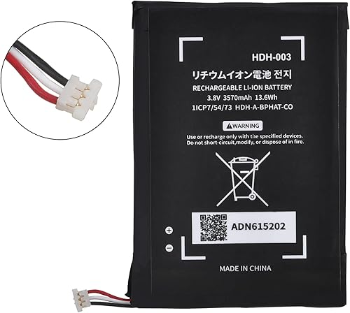 Miniatura 2 de Uwayor HDH-003 Batería compatible con consola de juegos Switch Lite, batería recargable Switch Lite de 3570 mAh con herramientas