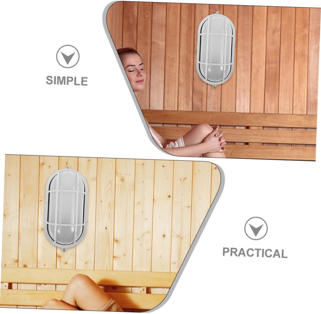 HANABASS 2pcs Explosion Fog Light for Sauna Rooms Easy to Install Wall Mount Lamp Indoor Lighting for Steam Rooms and Spa Accessories