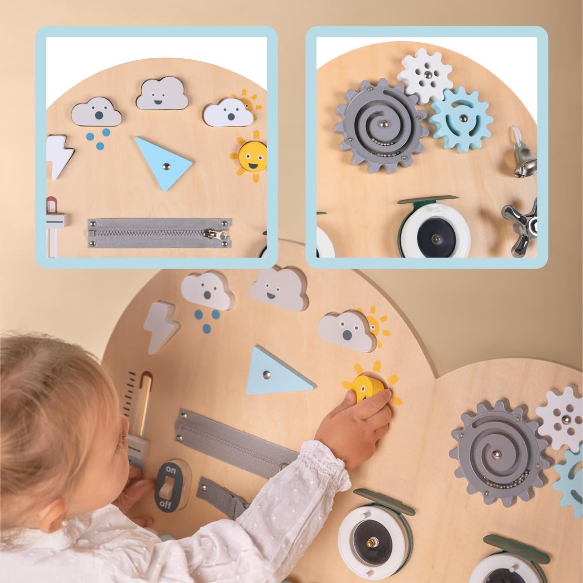 Générateur De Son De Pluie Sensoriel - Jouet éducatif En Bois Et Plastique - Pour Bébé, Tableau D'activités - 7