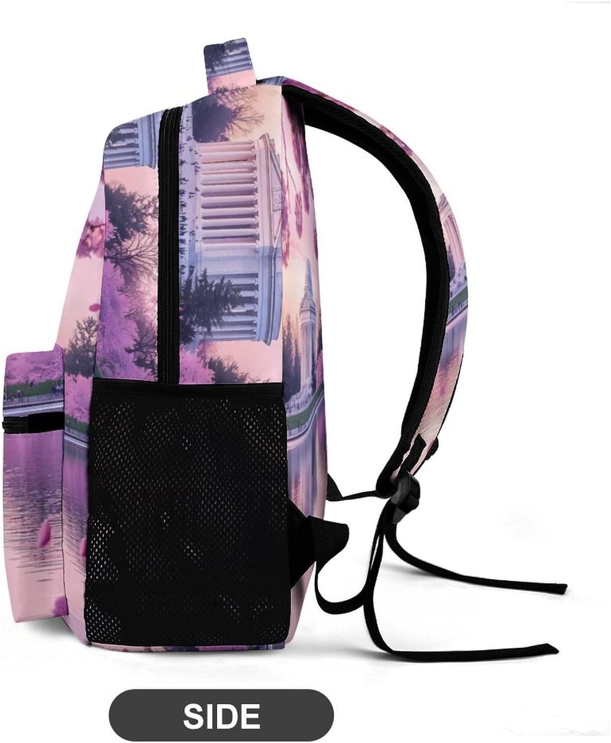 Washington Jefferson Memorial Cherry Flowers Laptop Backpack Lightweight Computer Bag Travel Daypack for Work Business