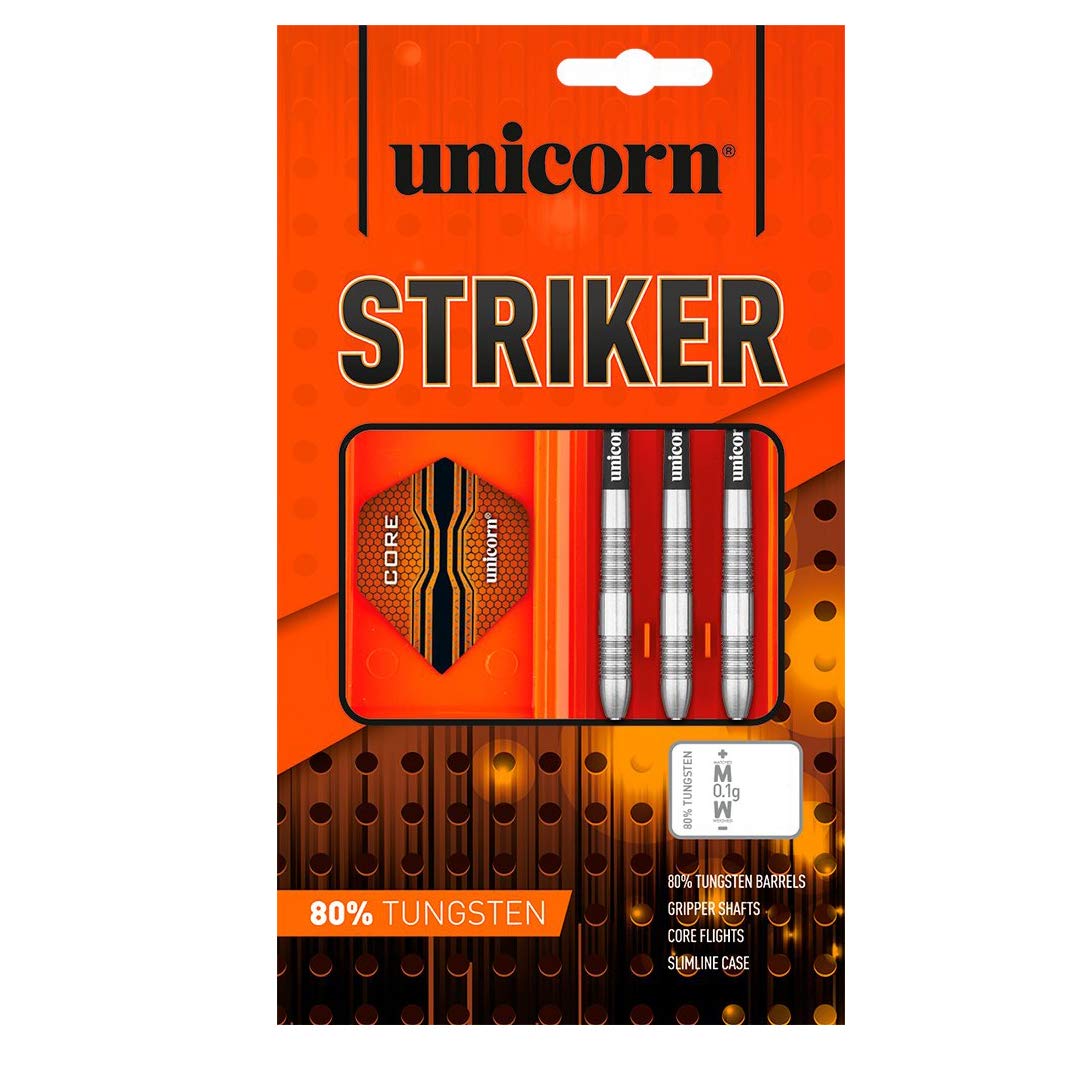 Unicorn Core XL Striker Darts, Orange, 26 g, Steel Darts