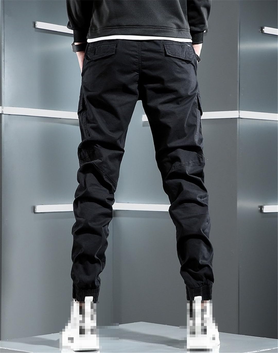 Vogrtcc Pantalones De Carga Tácticos para Hombres Pantalones De Chándal con Cordón Elástico Casual