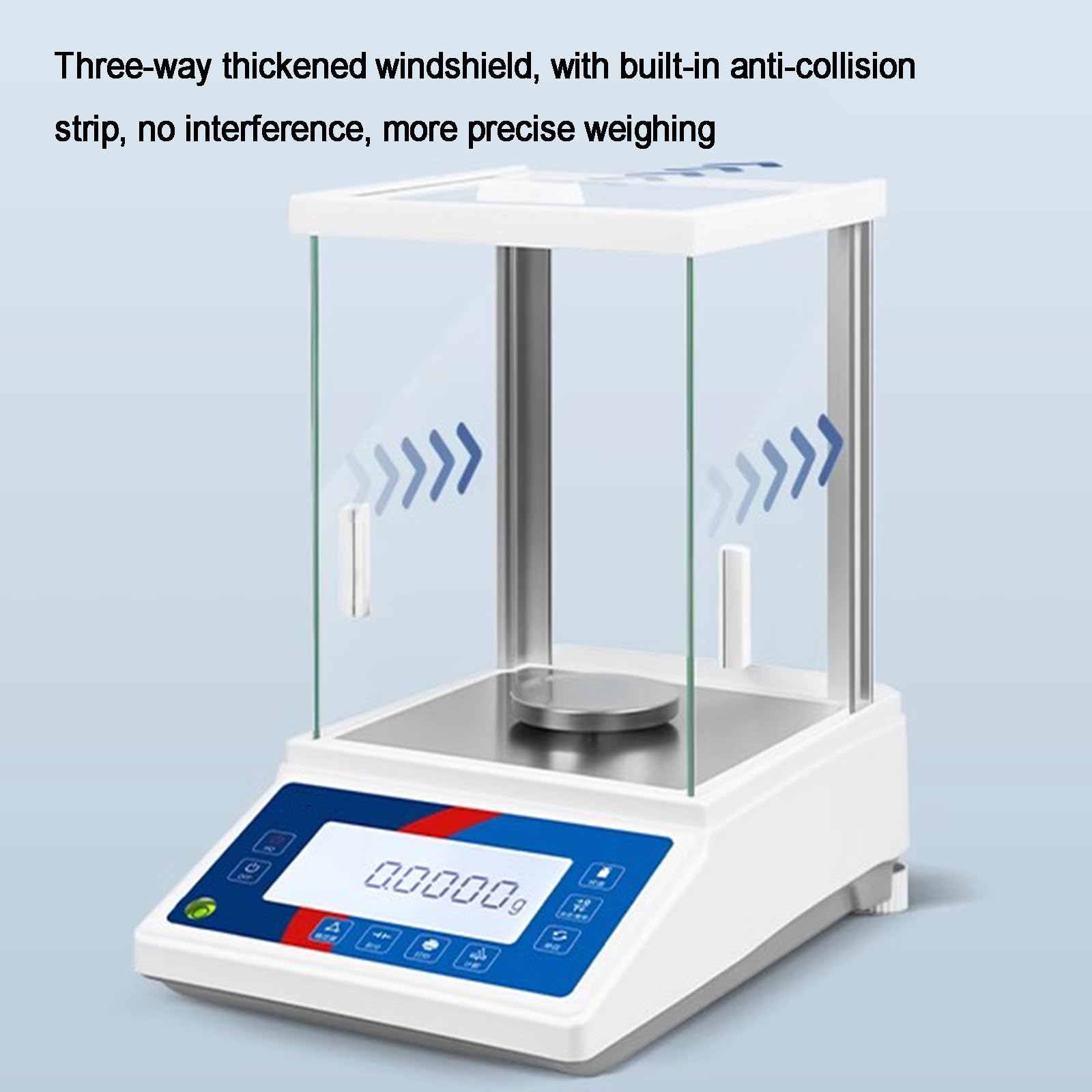 Balanza analítica de precisión de 0,1 mg, báscula electrónica digital con pantalla LCD, parabrisas, RS232, para investigación científica de joyería