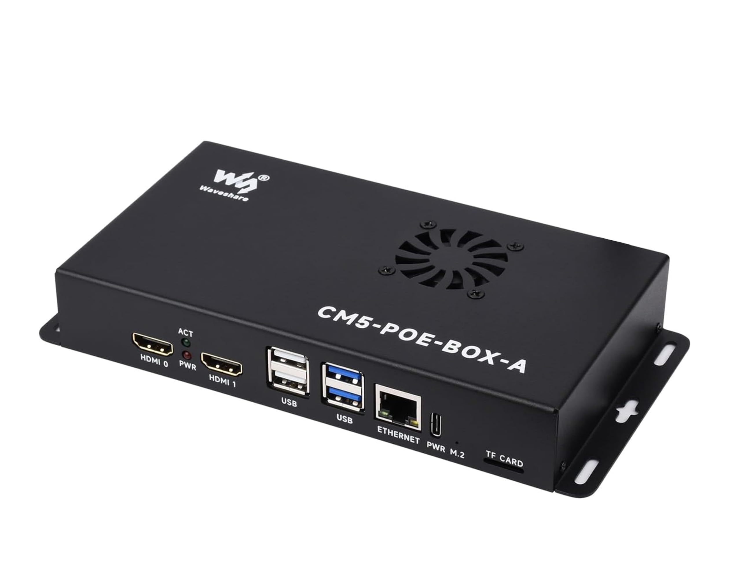 Compute Module 5 Mini-Computer Kit with Compute Module 5 IO Board with PoE Feature + Metal Case + Power Supply Adapter+ CM5 Fan, Compatible with Raspberry Pi Compute Module 5 Lite/eMMC (9 Items)
