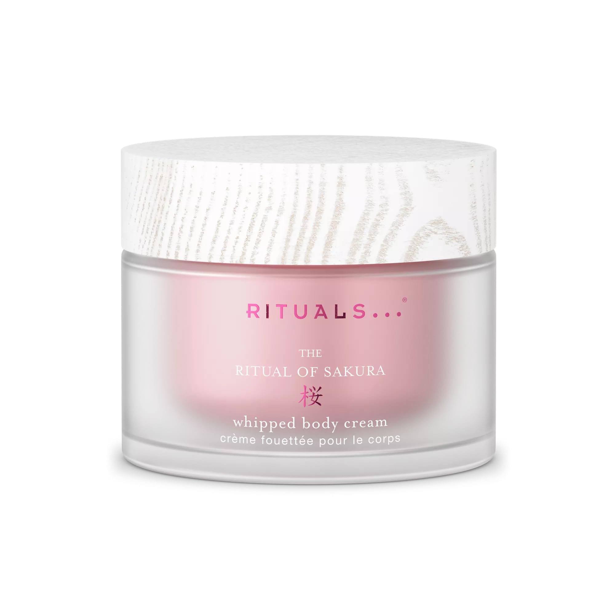 RITUALS The Ritual of Sakura Body Cream, Feuchtigkeitsspendende Körpercreme mit Kirschblüte und Reismilch, Nährende Formel für weiche und geschmeidige Haut, Zarter Blütenduft, 220 ml Glastiegel