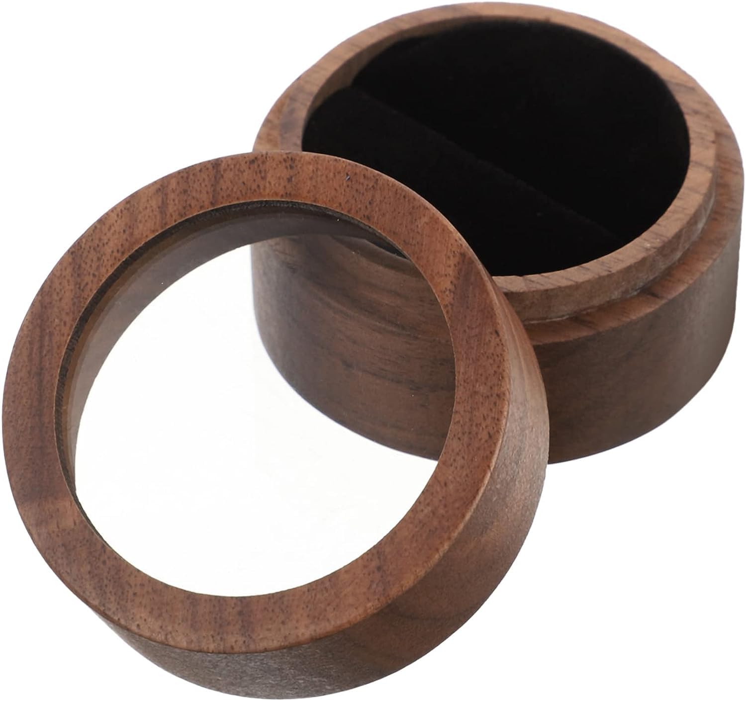 WZGWDC Fenster-Ring-Box, Ehering-Etui, Ring-Vitrine, Ehering-Organizer, Ringhalter, Zeremonie, einzigartige Schmuckschatulle, Holzkiste