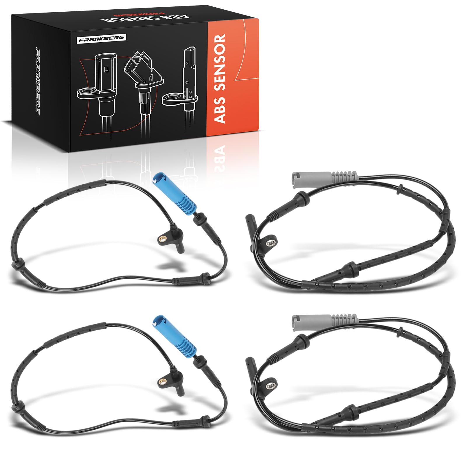 Frankberg 4 sensores de velocidad ABS de 2 Polos 34526761800 34526761650 | Compatible con: Serie 7 E65 E66 E67