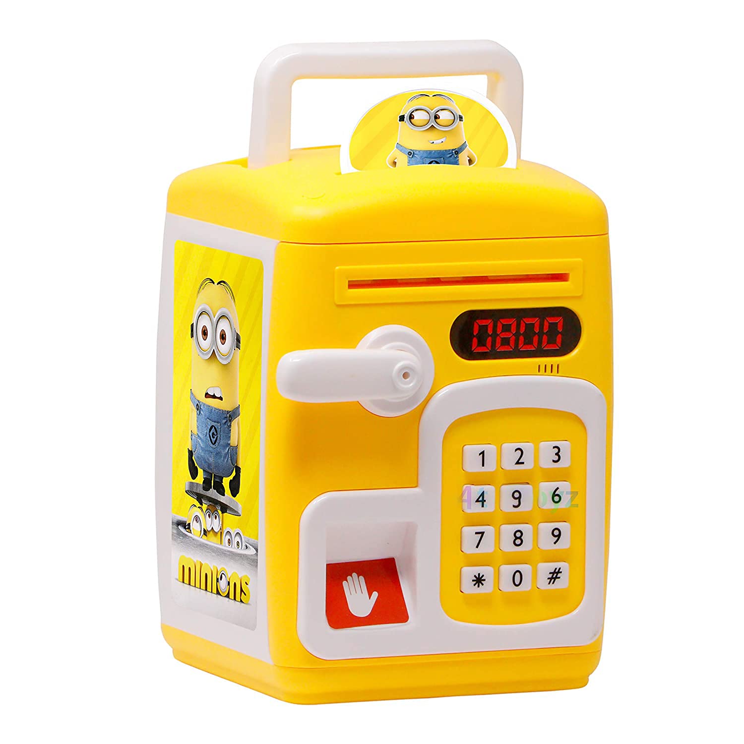 mQFIT Cartoon Printed Smart Electronic Password Protected Money Bank for Kids with Talking Function, Electronic Piggy Banks ,Mini ATM Electronic Coin Bank for Children (Random design and colour will be sent)