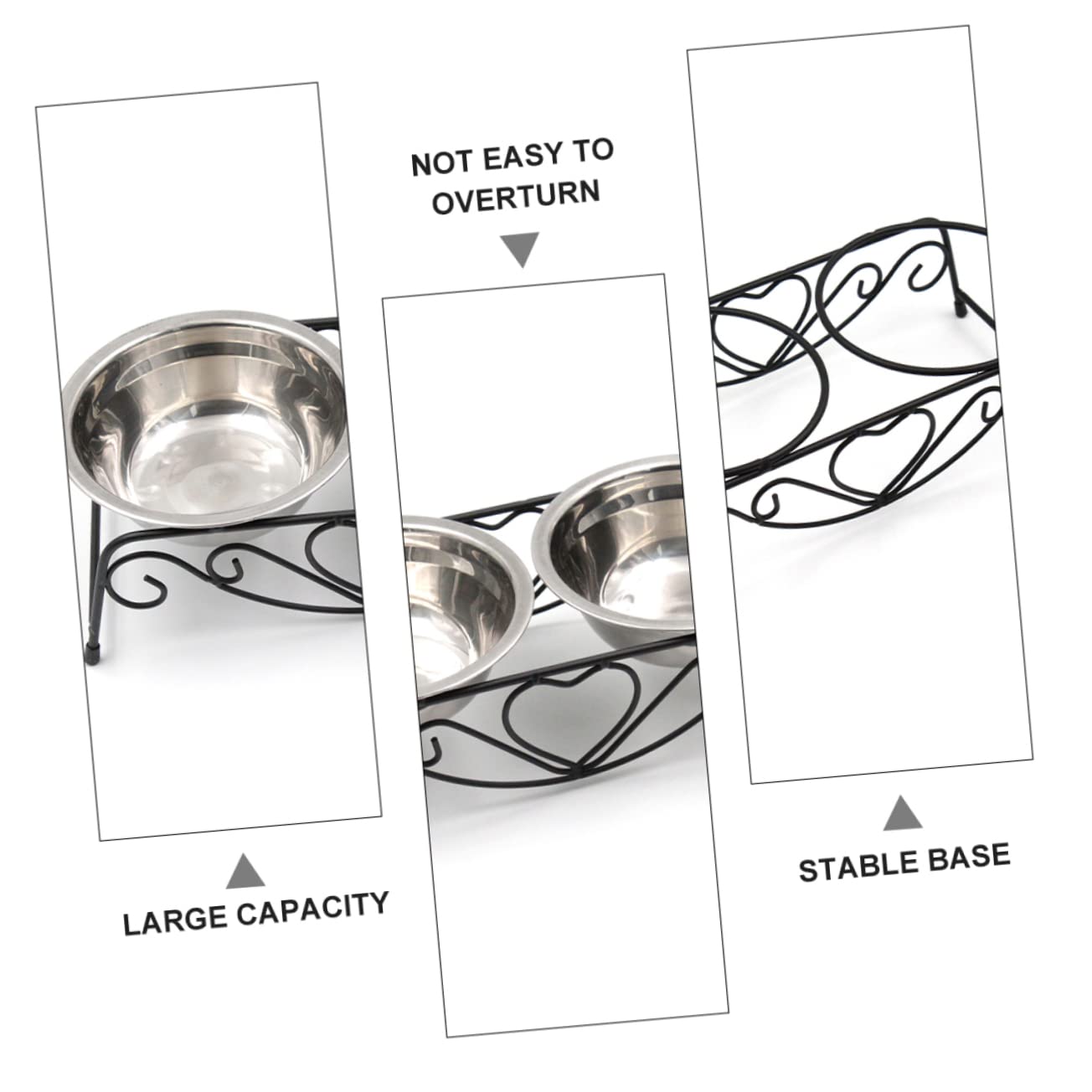 HANABASS Elevated Dog Bowls Stainless Steel Pet Bowl Stand 1 Dog Dish for Comfortable Feeding