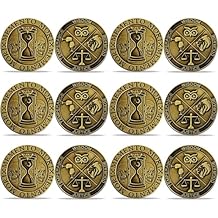 12 Pcs Memento Mori Coin - Skull & Hourglass of Time Stoic Challenge Coin - Momento Mori Stoicism Gifts for Men Women Daily Stoic Practice