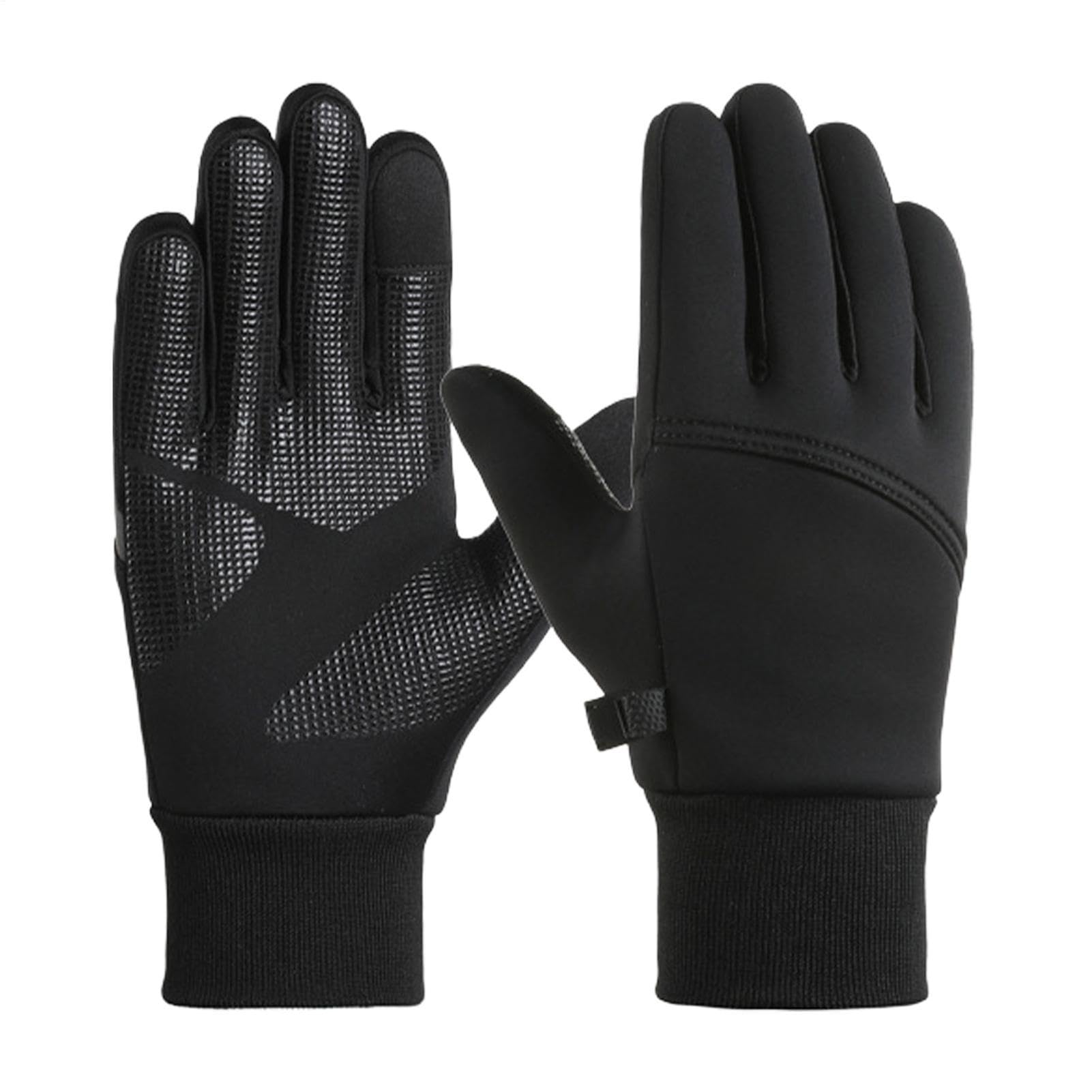 Warme Handschuhe Wasserdichte Touchscreen-Fäustlinge Mit Strickbündchen | Winddichte Handschuhe Für Damen Outdoor-Sport Arbeit Schnee Fahrrad Radfahren Reiten Gartenarbeit Camping