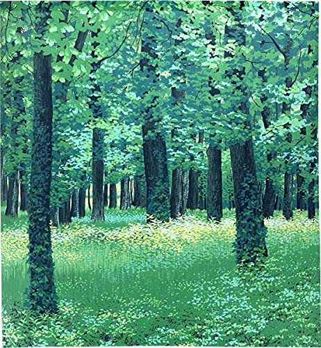 のれん工房 のれん 風景 おしゃれ 間仕切り カーテン 85cm幅 90cm丈 Deep in the forest 95456