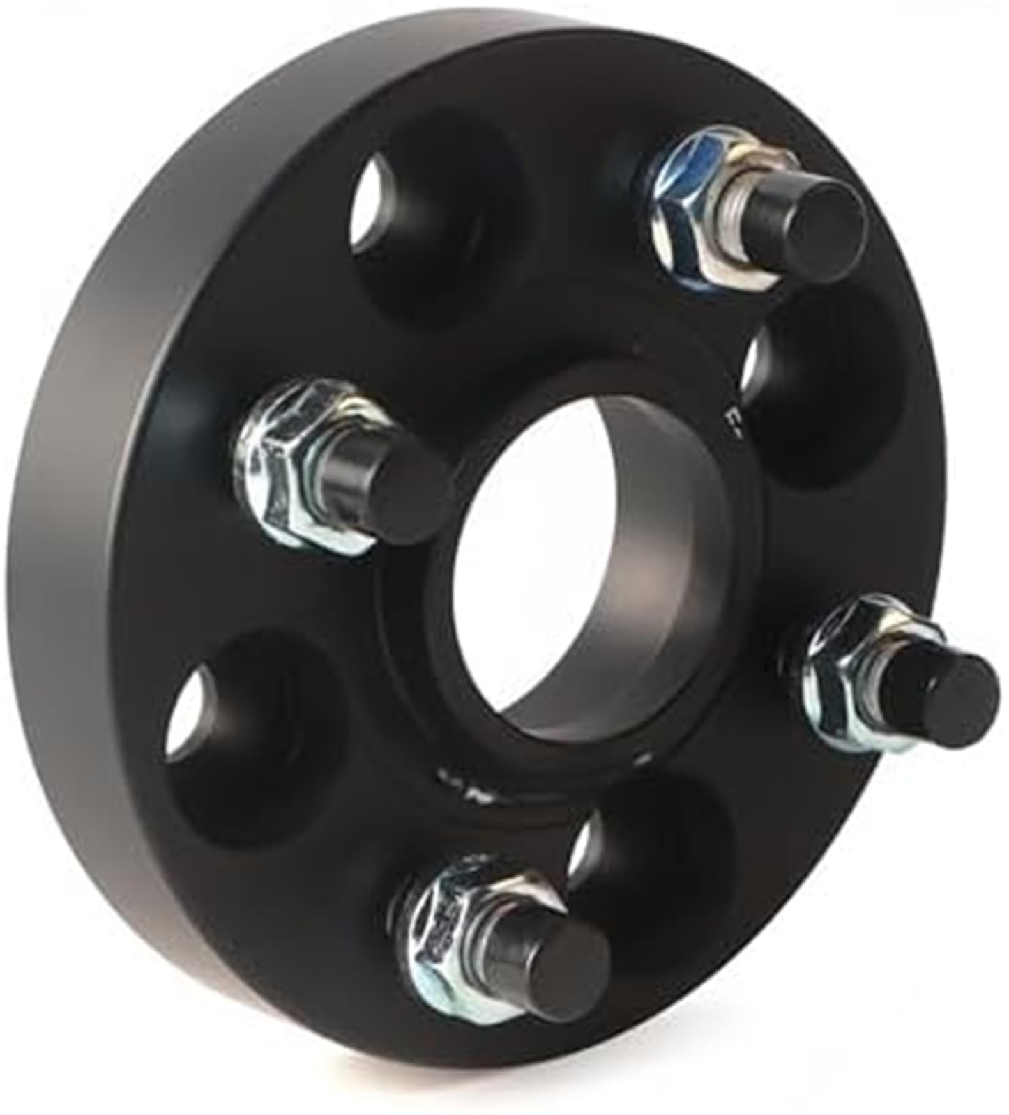 Adapter piasty samochodowej Adaptery dla kół 2 szt. Adapter dystansowy Kołnierz z 4 końcówkami, uniwersalnego samochodu M12x1,5 12X1,25(BLACK 2PCS 15MM 12x1 25)