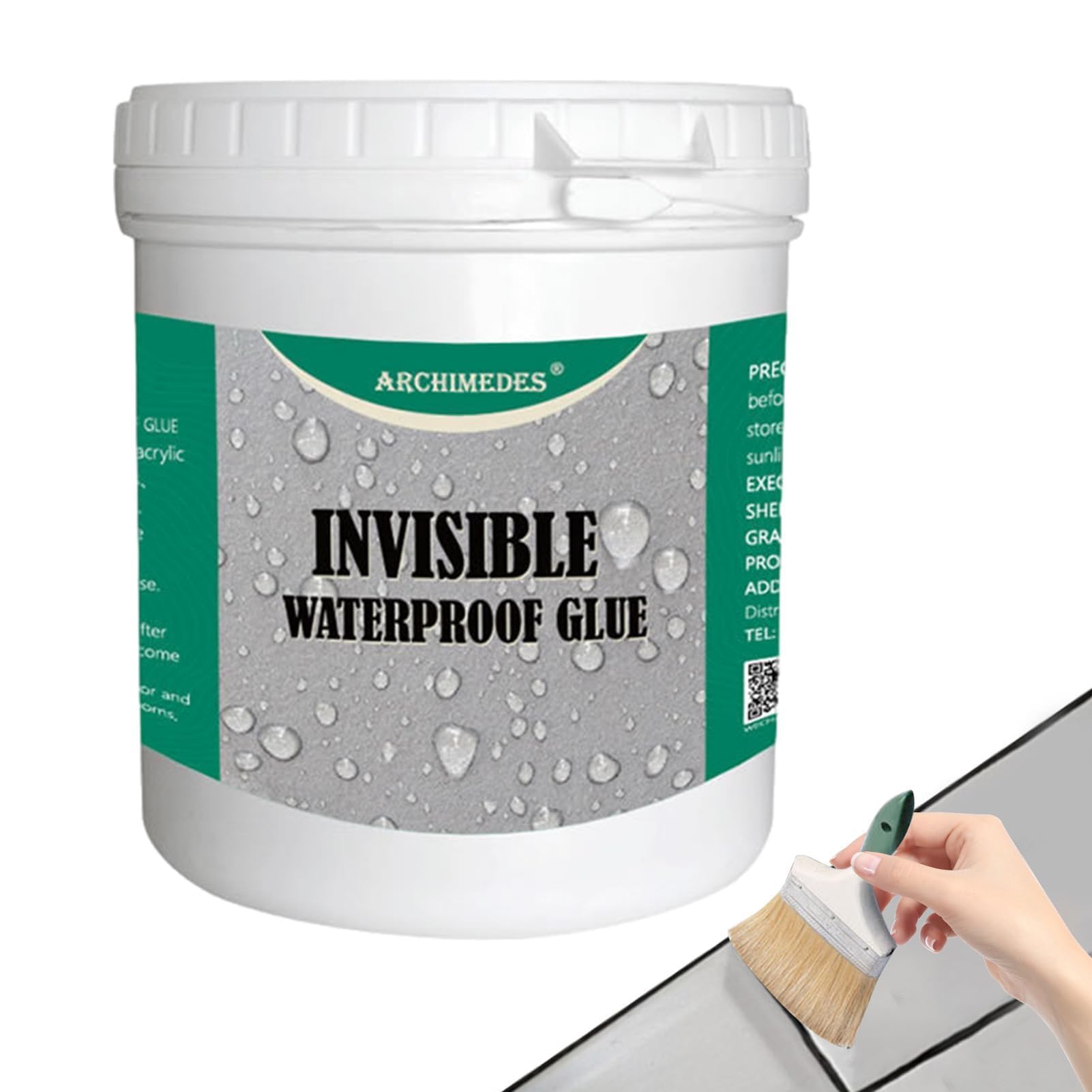 Transparent Waterproof Glue - Super Strong Adhesive Seal Coating - Transparent Repairing Leak Adhesive for Roofs, Walls, Corners, Roots, Cracks and More