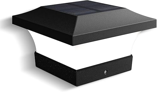 Miniatura 1 de T-SUN Luces solares para postes de poste de 4 x 4, luces solares de madera impermeables para exteriores, luces solares de 6000 K, iluminación LED