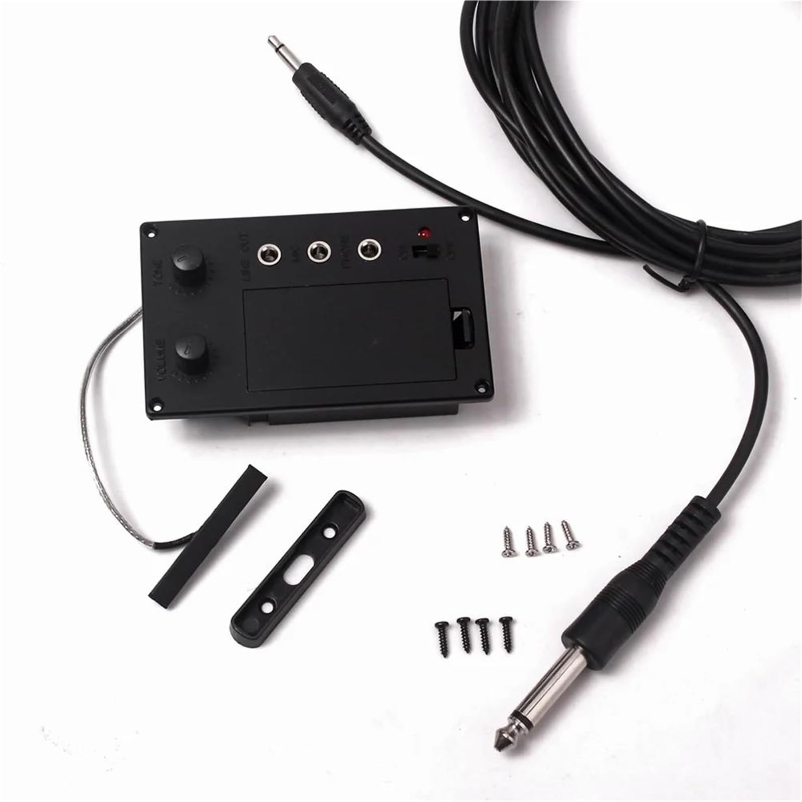 Professionale Accessori Per Violino 1 Set Di Pickup Per Violino Equalizzatore Preamplificatore Silenzioso Accessorio Nero Regolabile Leggero Portatile Rumore Eco