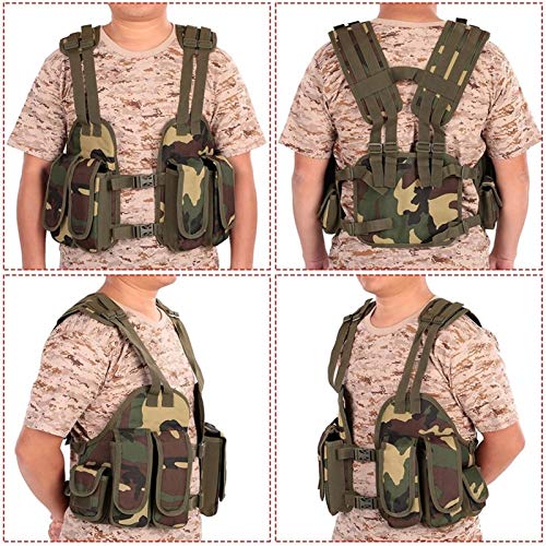 Homeilteds Outdoor Tactical Chest Rig Adjustable Padded Modular Military Vest Magazine Holder Bag Platform Tactical Vest Waistcoat - Image 6