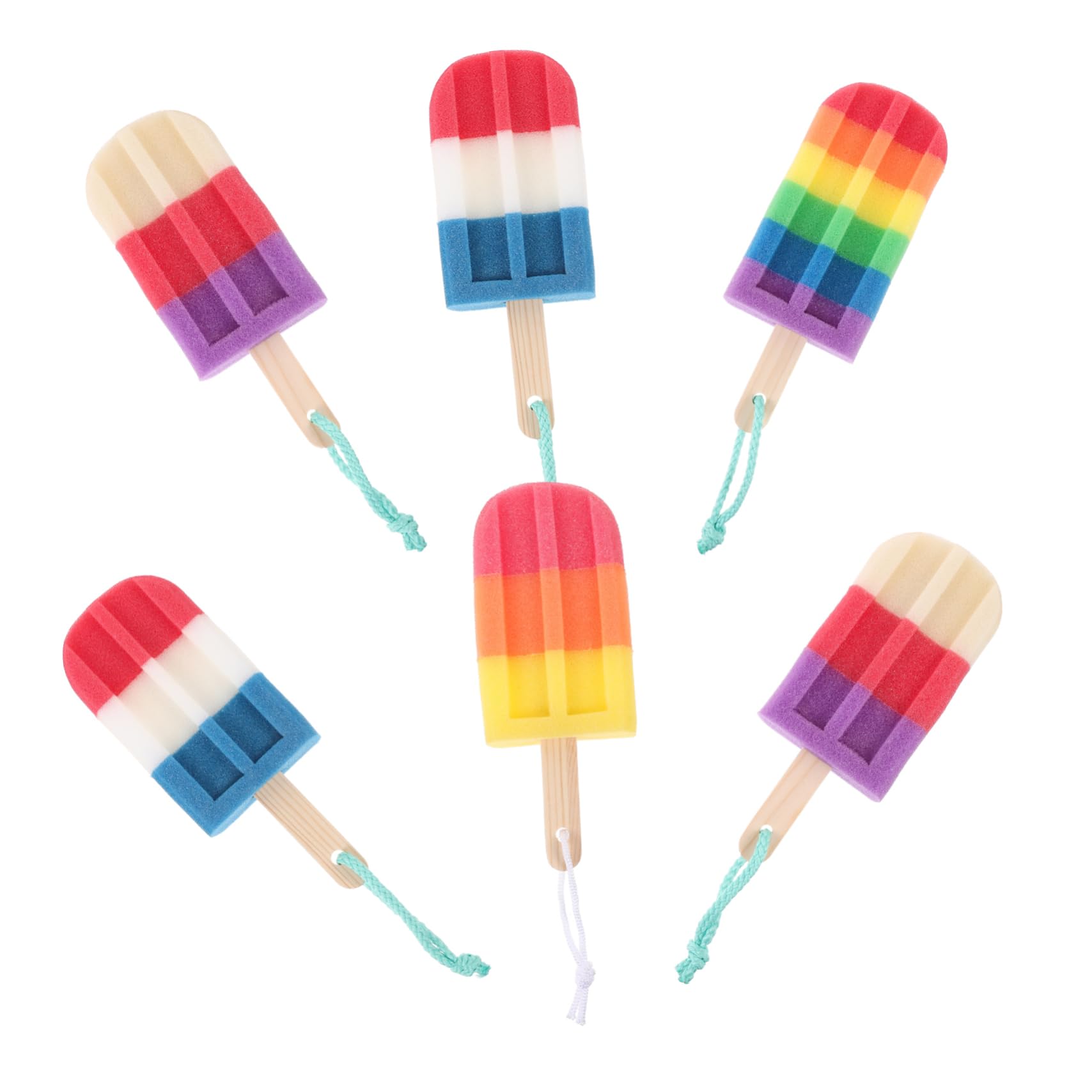 Esponjas De Ducha Con Forma De Helado 3 Juegos Exfoliantes Corporales Esponjas De Baño 6 Unidades X 3