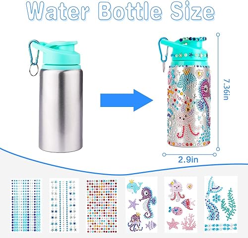 Miniatura 3 de Regalos de Navidad para niños, decora tus propios kits de botellas de agua para niñas de 4, 5, 6, 7, 8, 9, 10 a 12 años, pintura de diamantes con