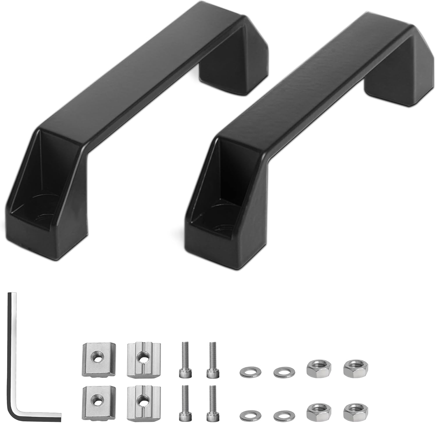 Poignées de meuble 2 PCS 120 MM Aluminium Noir – Roosea