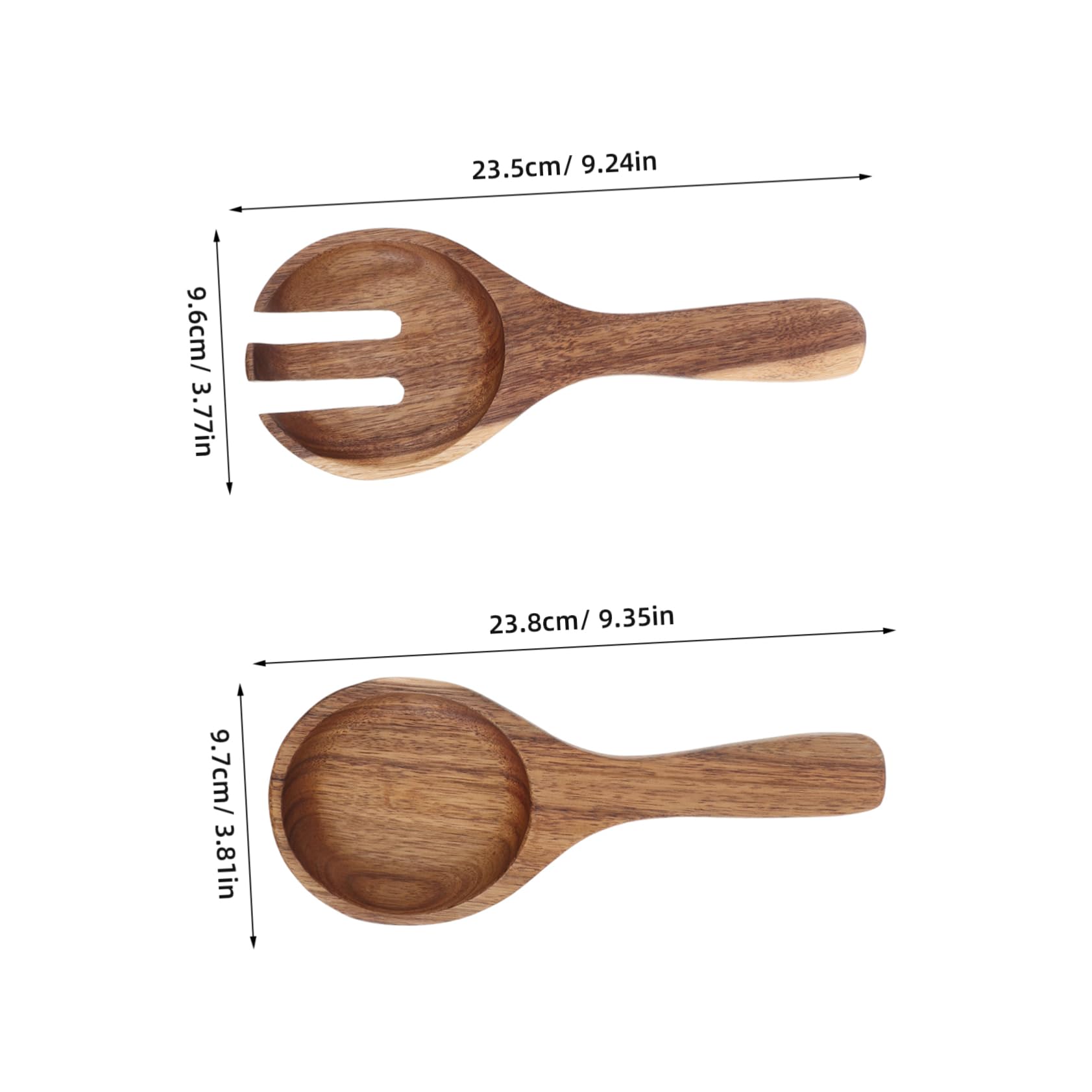1 Set Salad Spoon: Wood Serving Utensils Mixing Tossing Cooking - Salad Servers Tableware For Family Meals Party Everyday Dining
