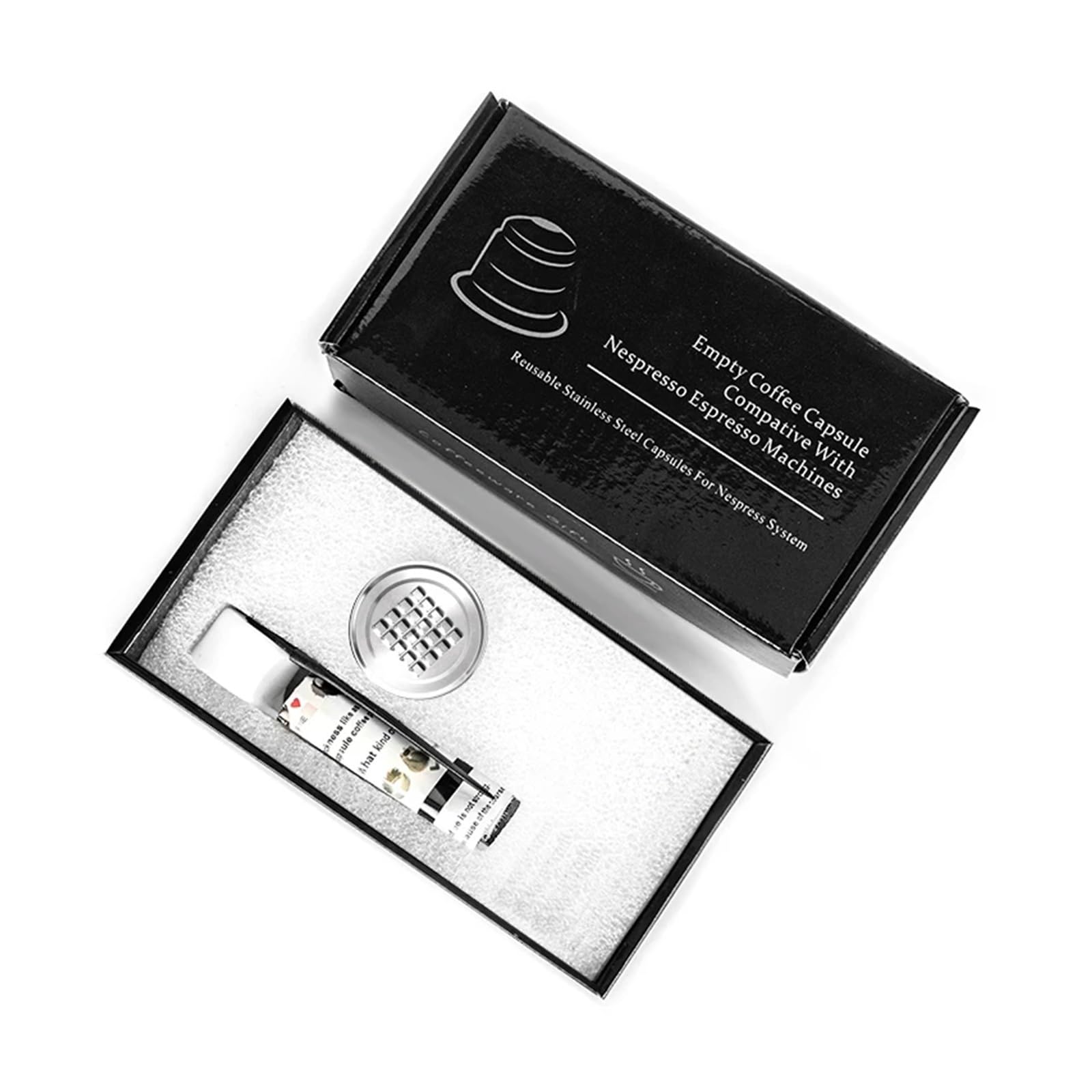 Capsules de café rechargeables, compatibles avec les cafetières, dosettes de en acier inoxydable, filtre à café réutilisable(1PCS Pod)