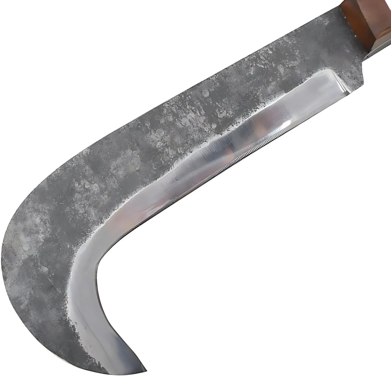 Billhook Sickle Machete with 1075 High Carbon Steel Blade, 16.5-Inch Overall Length, Pakkawood Handle, Ambidextrous, Modern Style