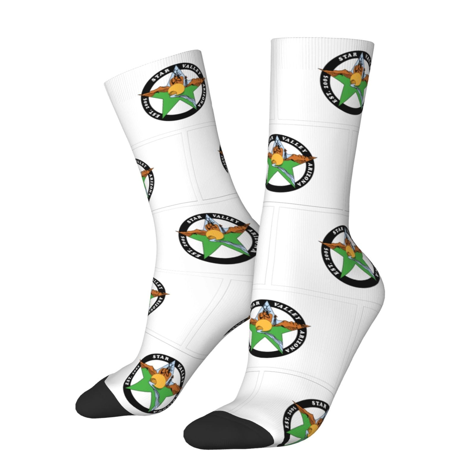 SIYTUAU Flag Of Star Valley, Arizona (2011-2017) Socks For Women Men Cushion Athletic Crew Socks Casual Wicking Socks