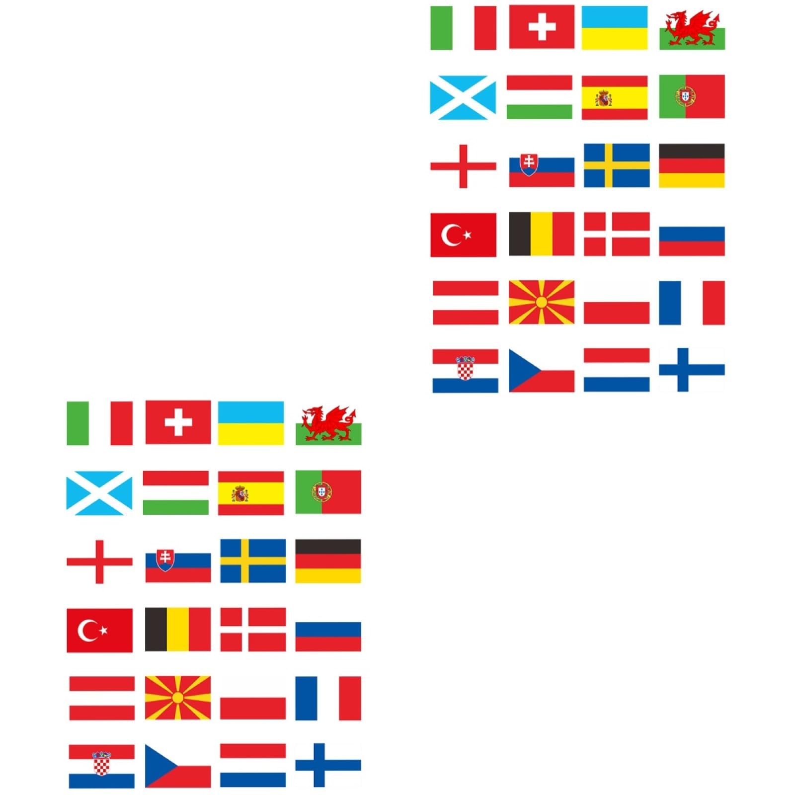 Copa Europea bandera de cuerda Happyyami con 48 piezas de guirnalda deportiva para fútbol