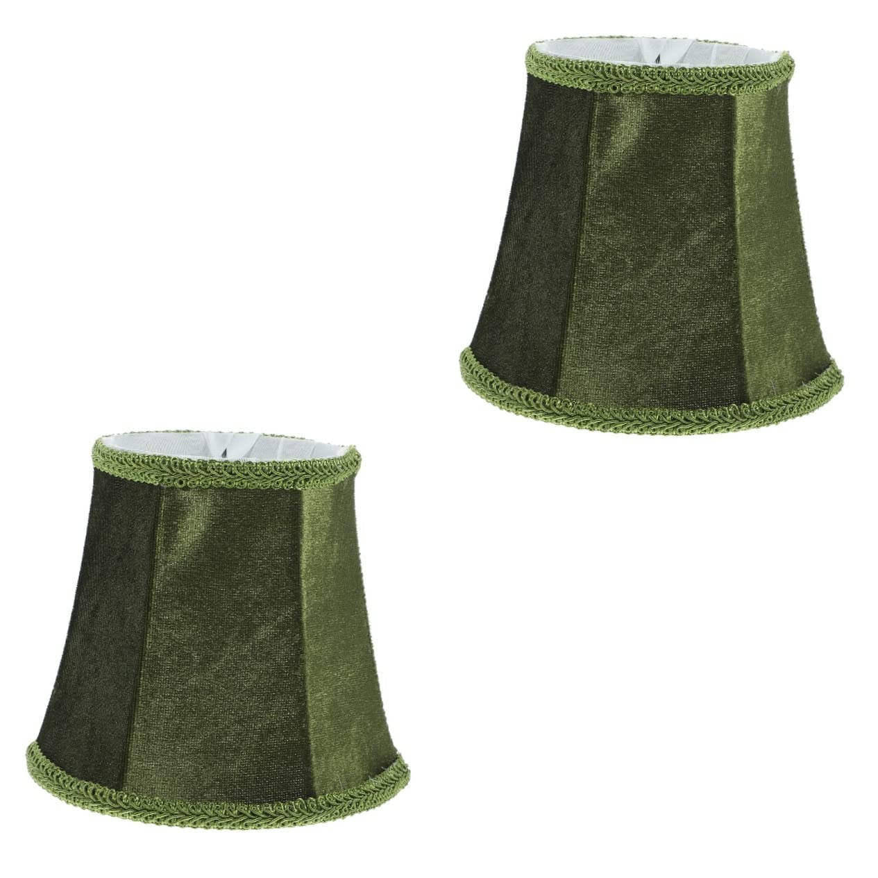 Uonlytech 2pcs Strong Sturdy Lampshade Metal Fabric Drum Lampshade Wall Desk Lamp Supply Present