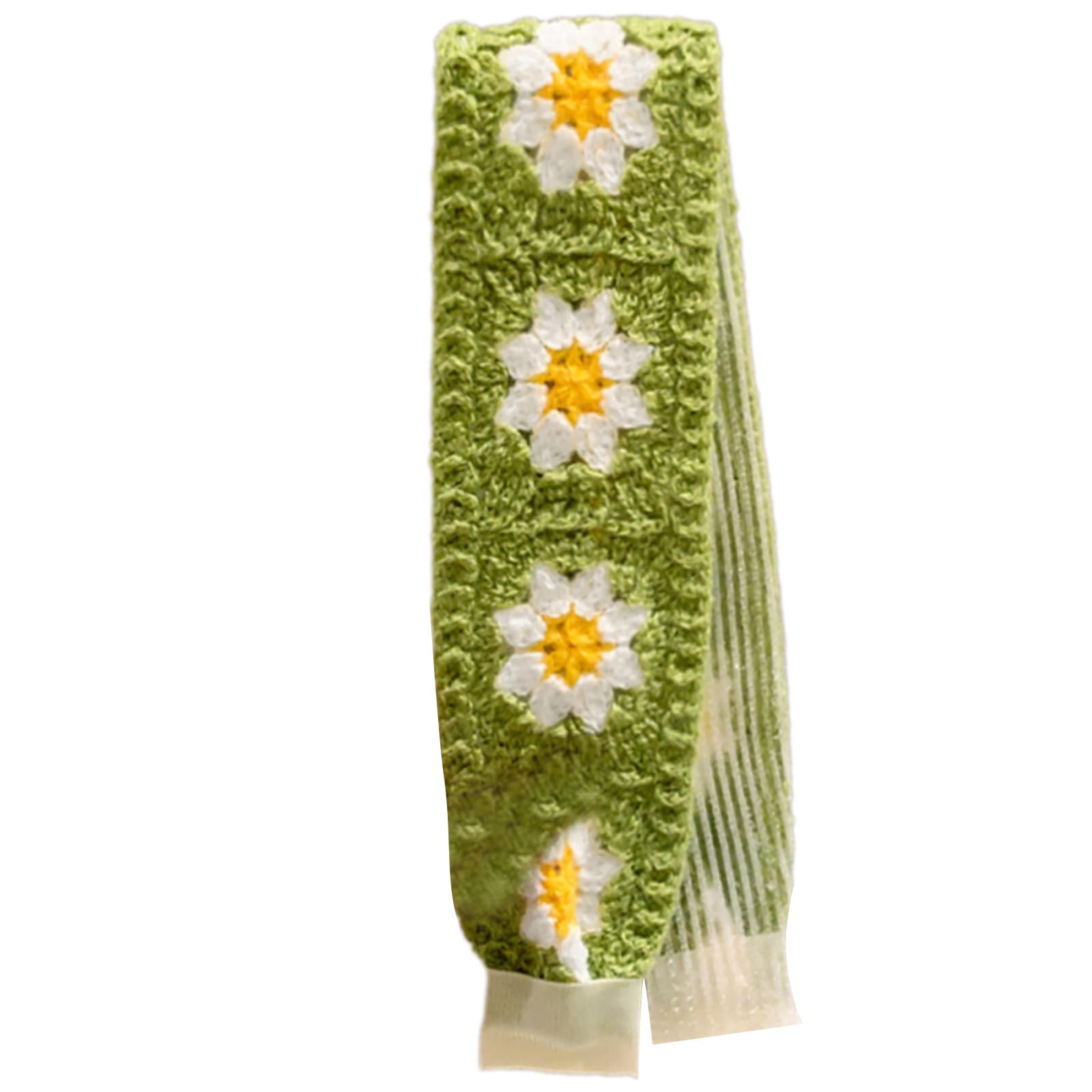 Fentency Vintage Knit Adjustable Hairband for Adults Soft and Comfortable Headband Knitting Floral Hairpieces for Women and Girls