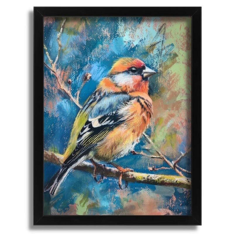 Chaffinch Bird pastel art pour sublimer un salon chaleureux