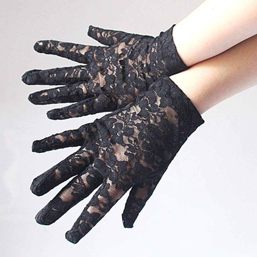 Guanti In Pizzo Donna - Corti, Eleganti Per Cerimonie E Protezione Solare - Foto 5