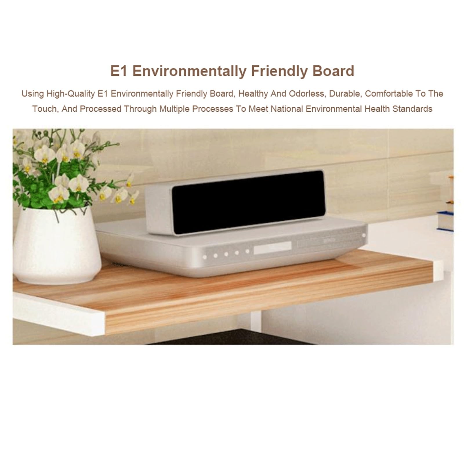Stojak na multimedia AV, 2/3 poziomy z kółkami, drewniany stojak na gramofon, półki do gier, otwarte elementy stereo, wieża audio do gramofonu, biała, 61 cm