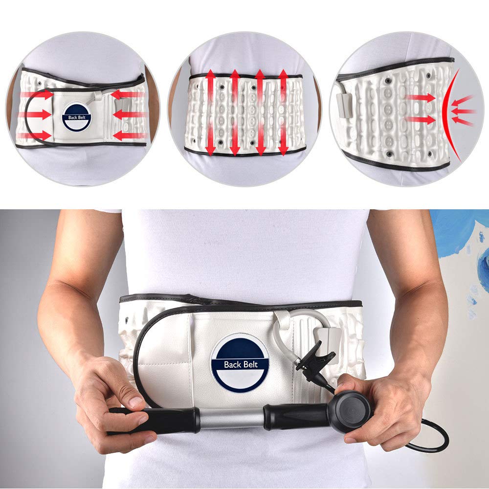 Decompressione Spinale Posteriore Cintura di Sostegno Lombare per Il Mal di Schiena Relief Lower Back Estricatore per Uomini Donne, One Size Fits 29-49 Vita