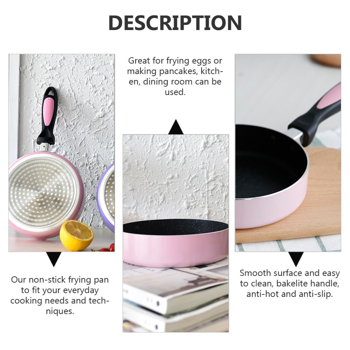 Antihaft Kleiner Pfanne 16cm aus Marmor mit Bakelitgriff Induktions und Gasherd Universalpfanne für Eier und Pfannkuchen Hitzebeständig und Leicht zu Reinigen