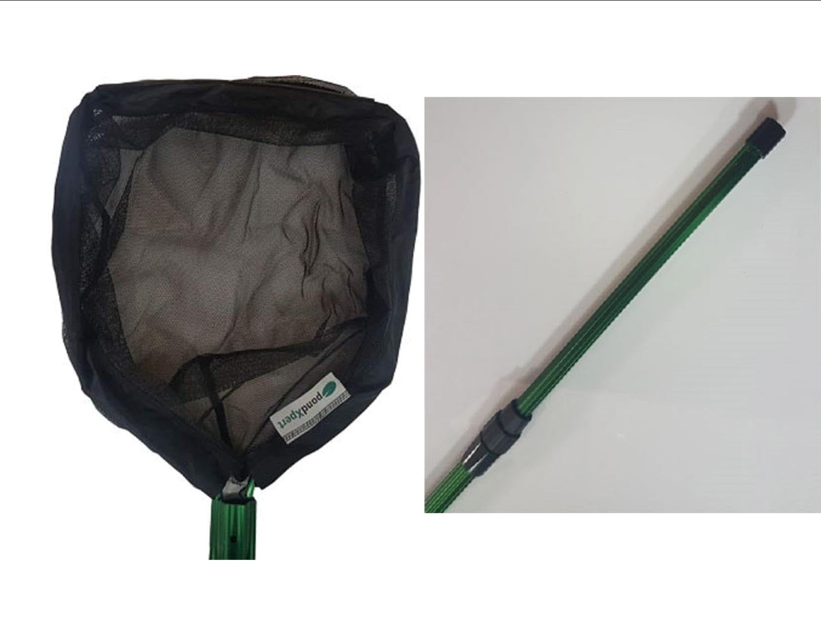 PondXpert Net System Pond Sludge Net Head 12'' (30cm) Diameter & Telescoping Pole, Extends to 5'9