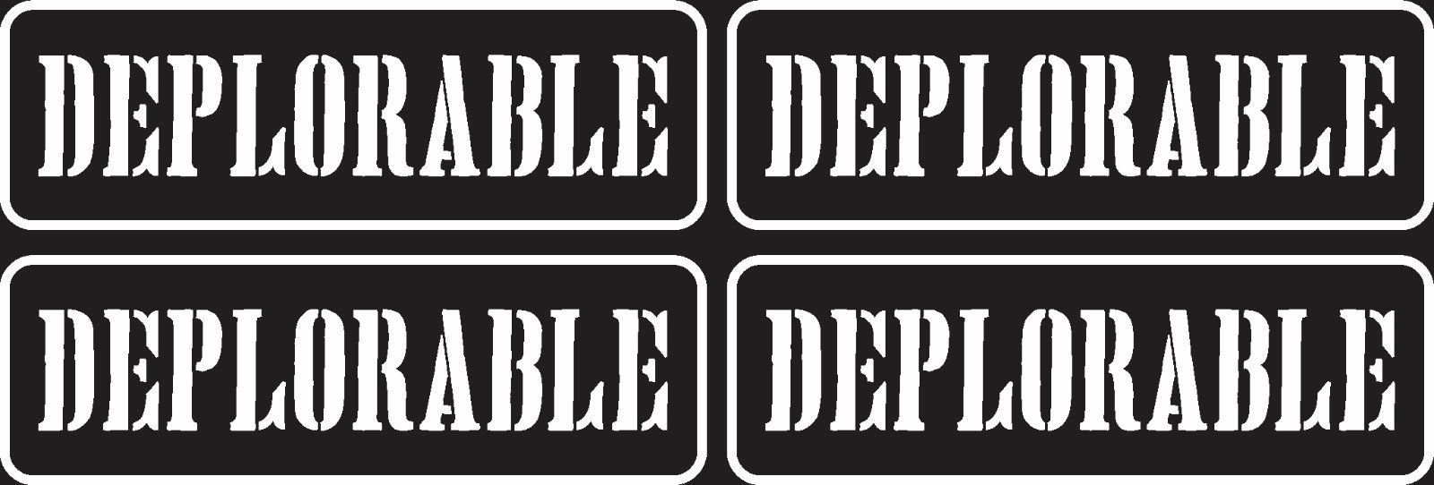 ION Graphics 4Pcs Helmet Hard Hat Deplorable Trump Support Sticker Decal Bumper