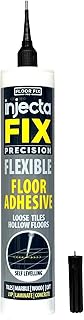 Floor-Fix Pro The Original Adhesive - Extra Strength - Fix Loose & Hollow Tiles, Repair Squeaky Wood Floor - All in One 5/64” Patented Stainless Steel Injection Tip + Anti Clog Cap (10.1 Fl Oz)