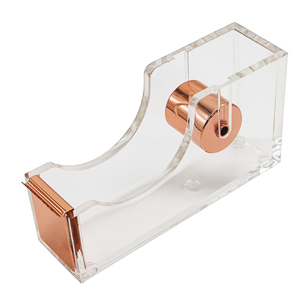 Buy Acrylic Rose Gold Tape Dispenser Clear Modern Design to Brighten Up
