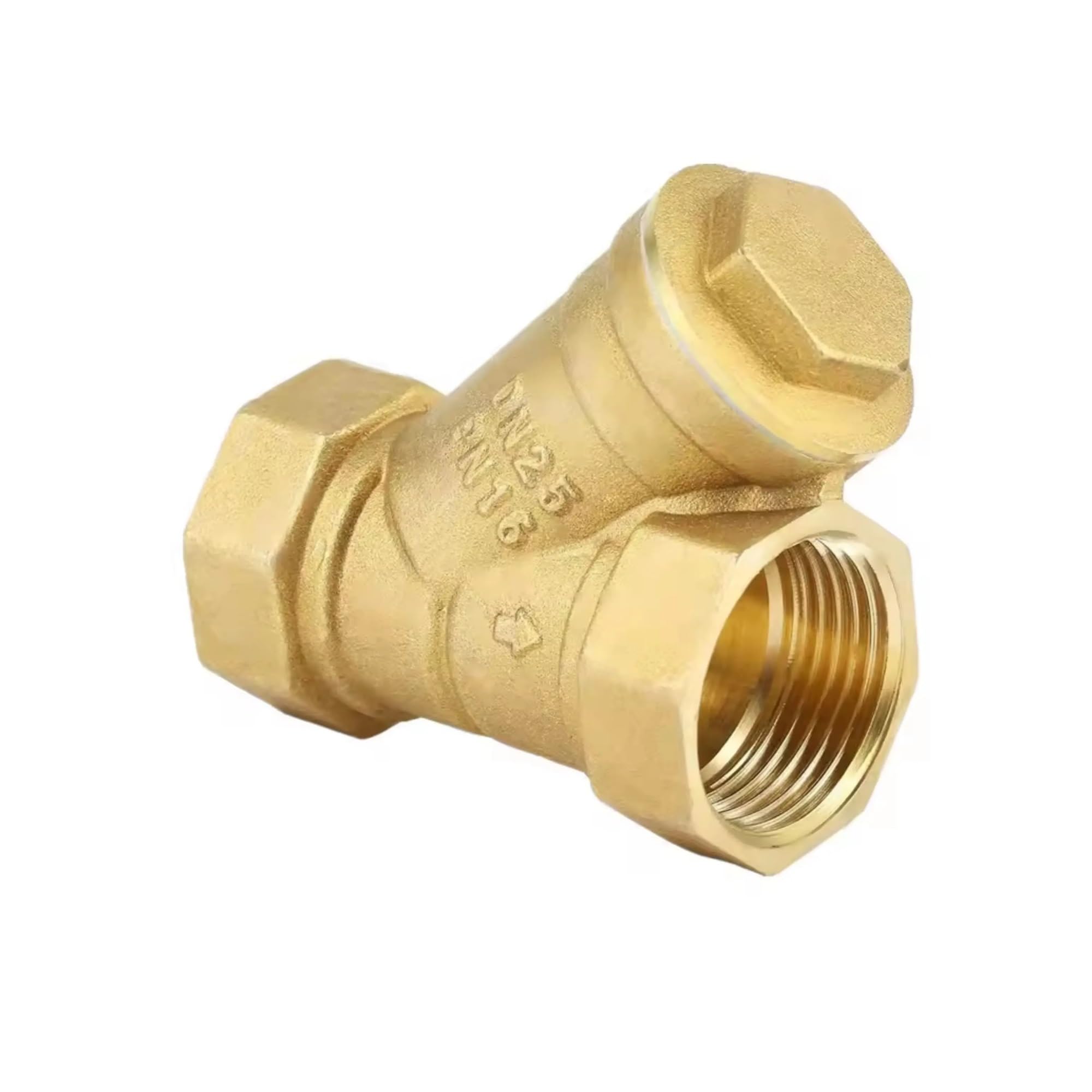 Jhiodvrty Women's One Color 3/4Inch Brass Y Type Strainer Check Valve Thread 3 Way To Filter Water Impurity