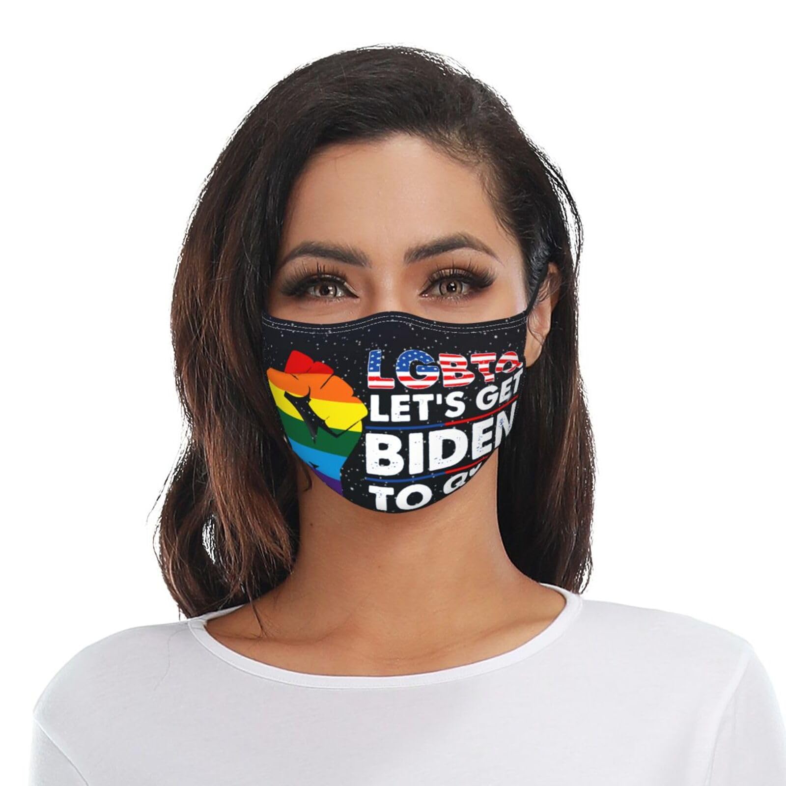 I Support LGBTQ Let's Get Biden To Quit Adult Dust Mask Adjustable Dust Face with 2 Filter94